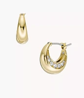 Ear Party Gold-Tone Brass Hoop Earrings