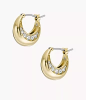 Ear Party Gold-Tone Brass Hoop Earrings