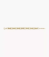 Archival Glitz Gold-Tone Brass Chain Bracelet