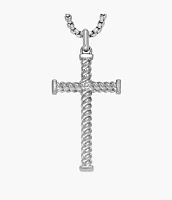 Cross Motif Brass Pendant Necklace