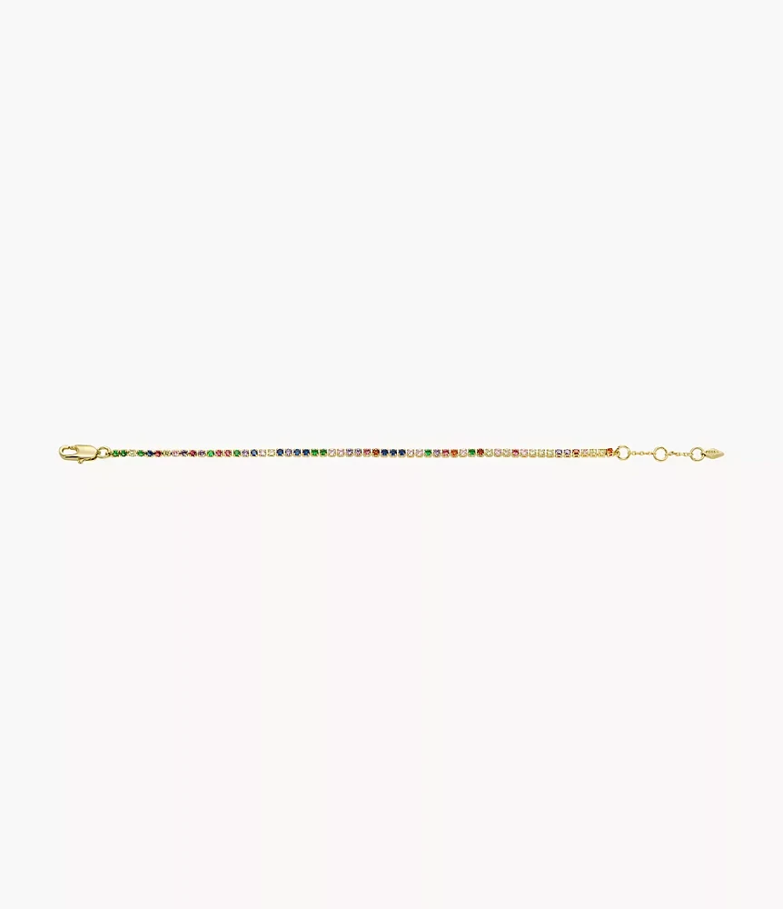 Multicolor Crystals Chain Bracelet
