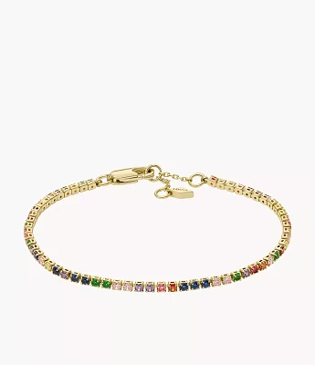 Multicolour Crystals Chain Bracelet