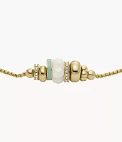 Mothers Day Pearl White Resin Chain Bracelet