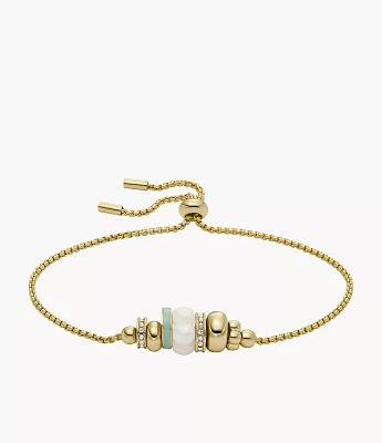 Mothers Day Pearl White Resin Chain Bracelet