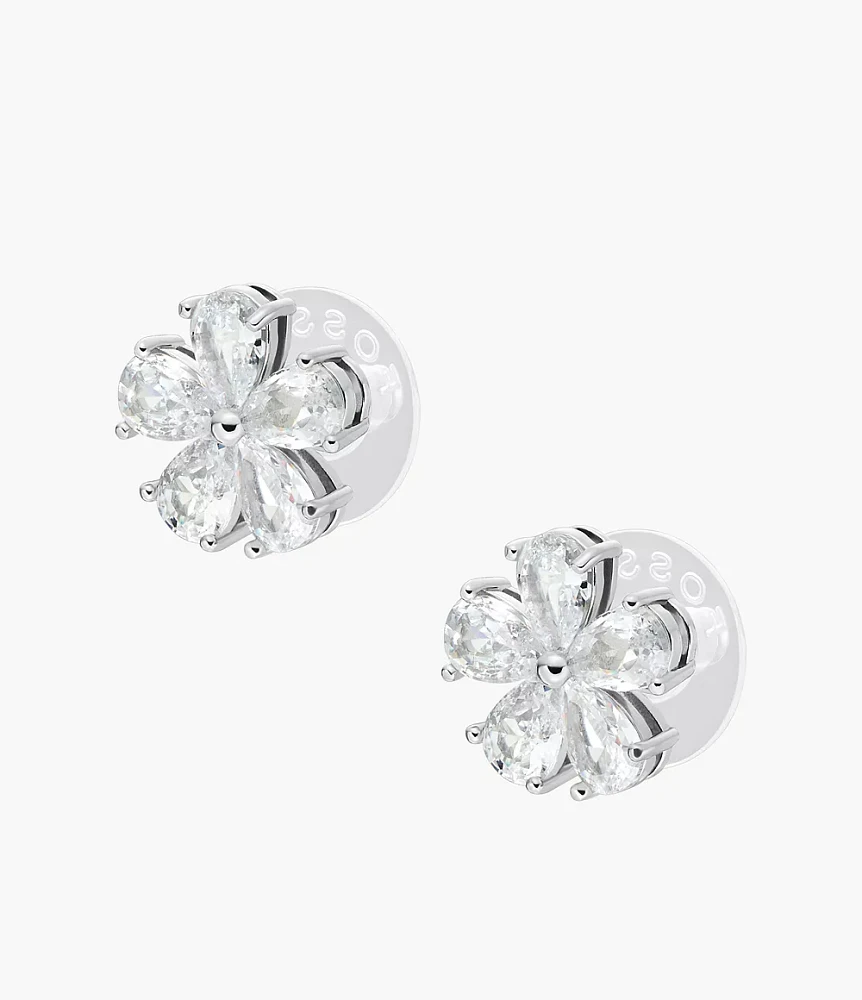 Garden Party Clear Crystals Stud Earrings