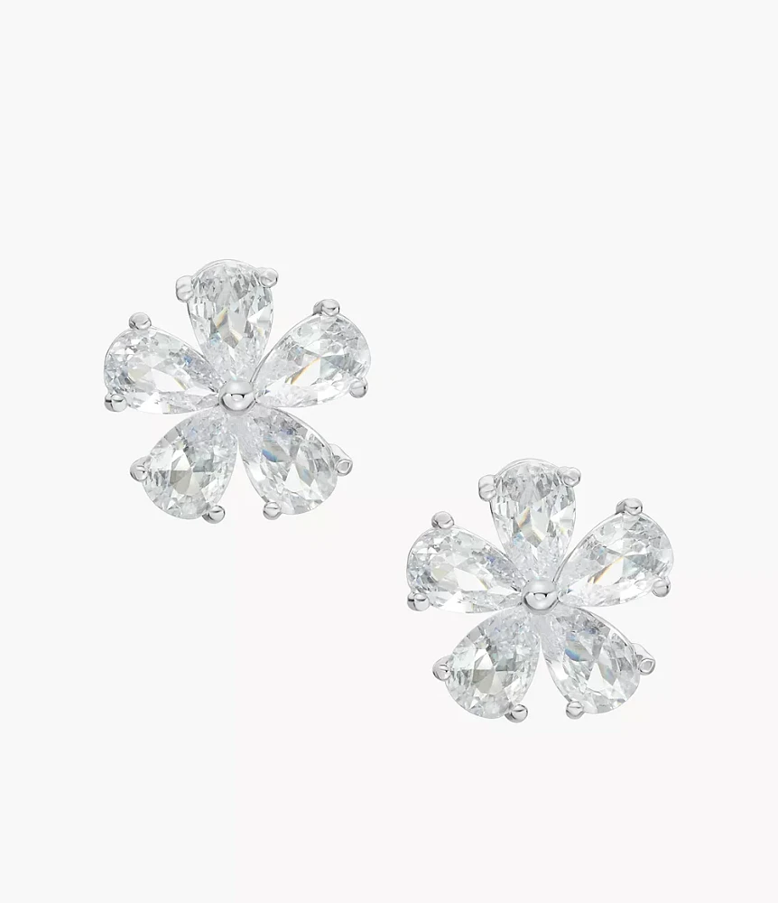 Garden Party Clear Crystals Stud Earrings