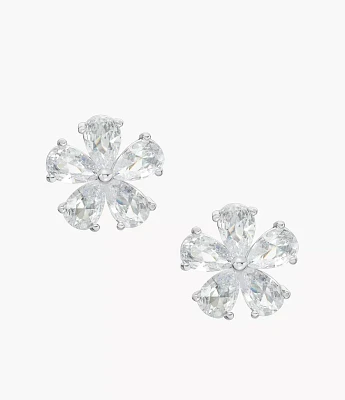 Garden Party Clear Crystals Stud Earrings
