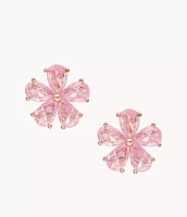 Garden Party Pink Crystals Stud Earrings