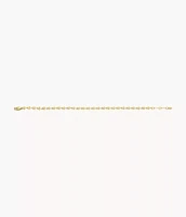 Garden Party Gold-Tone Brass Station Anklet