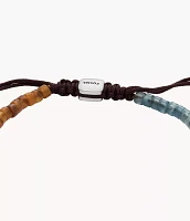 Summer Fashion Blue and Brown Acrylic Beaded Bracelet