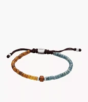 Summer Fashion Blue and Brown Acrylic Beaded Bracelet