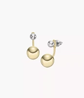 Ear Party Two-Tone Brass Jacket Earrings