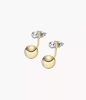 Ear Party Two-Tone Brass Jacket Earrings