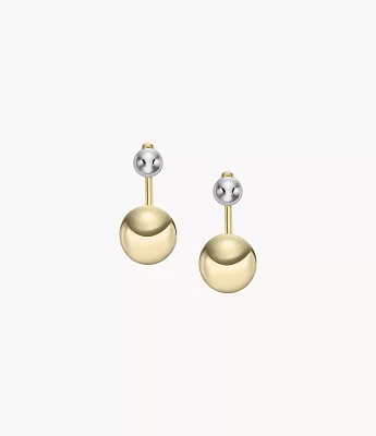 Ear Party Two-Tone Brass Jacket Earrings