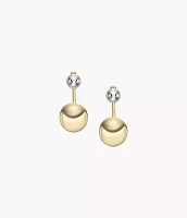 Ear Party Two-Tone Brass Jacket Earrings