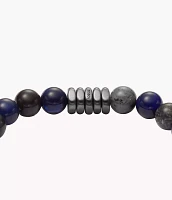 All Stacked Up Gunmetal Brass Beaded Bracelet