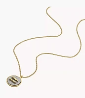 Zodiac Aquarius Silver Paper Glitz Pendant Necklace