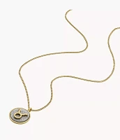 Zodiac Taurus Silver Paper Glitz Pendant Necklace