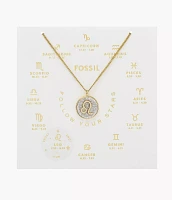 Zodiac Leo Silver Paper Glitz Pendant Necklace