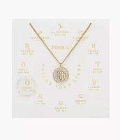 Zodiac Virgo Silver Paper Glitz Pendant Necklace