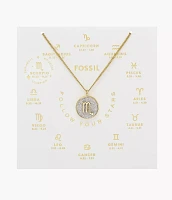 Zodiac Scorpio Silver Paper Glitz Pendant Necklace