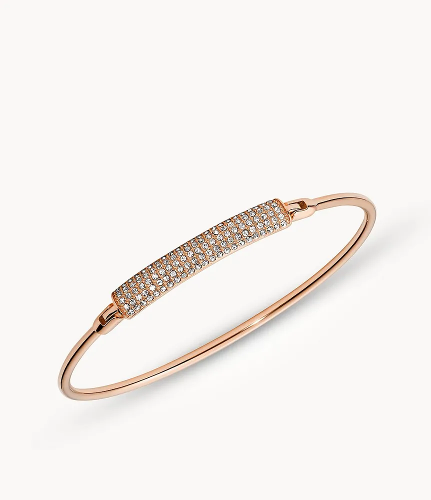 Bar Rose Gold-Tone Stainless Steel Bangle