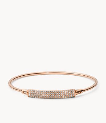 Bar Rose Gold-Tone Stainless Steel Bangle