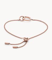 Rose Gold-Tone Stainless Steel Chain Bracelet