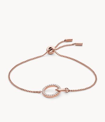 Rose Gold-Tone Stainless Steel Chain Bracelet - JOF00638791 - Fossil