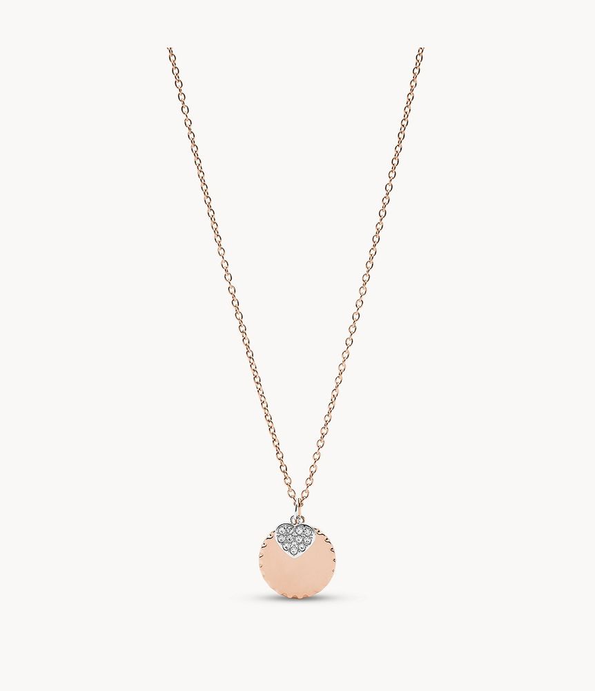 Rose Gold-Tone Stainless Steel Pendant Necklace - JOF00669998 - Fossil