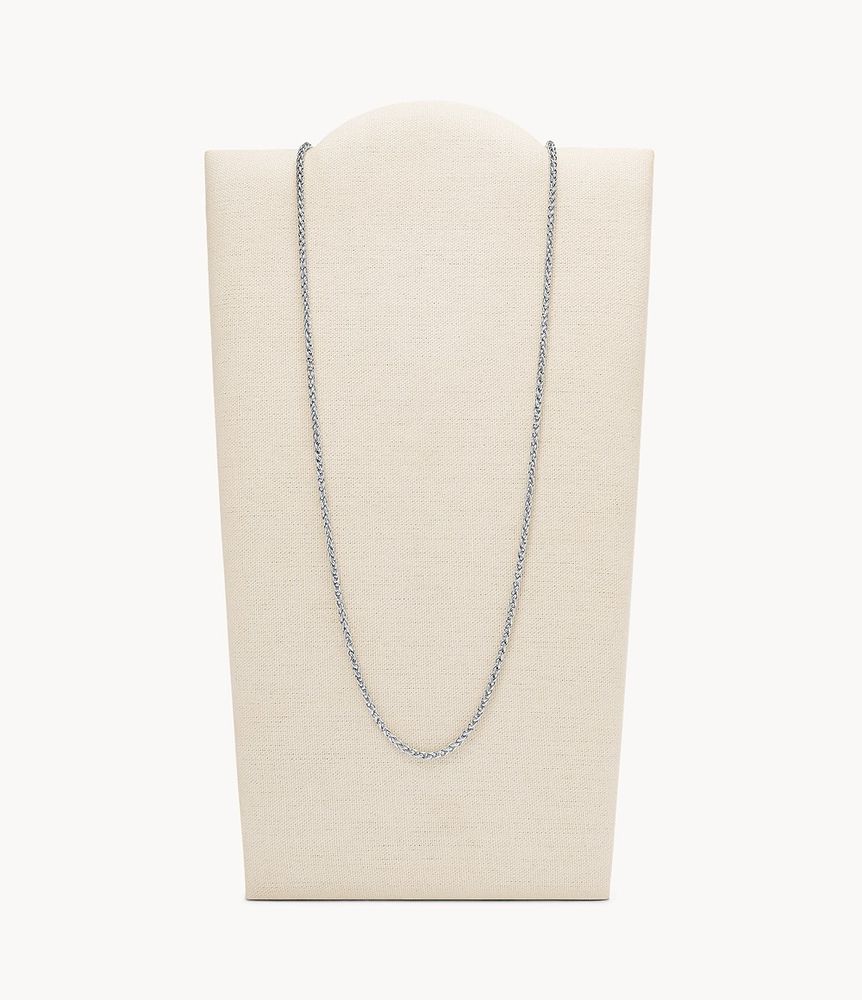 Silver-Tone Stainless Steel Chain Necklace - JOF00789040 - Fossil