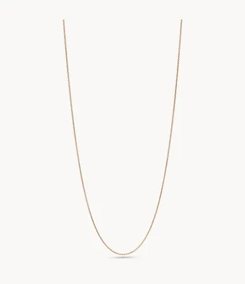 Vintage Iconic Oh So Charming Rose Gold-Tone Stainless Steel Chain Necklace