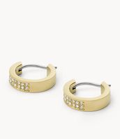 Gold-Tone Stainless Steel Hoop Earrings