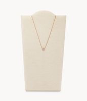 White Mother-of-Pearl Stainless Steel Chain Necklace - JOF00817791 - Fossil