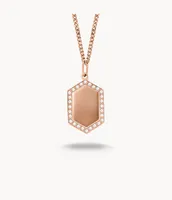 Elliott Rose Gold-Tone Stainless Steel Pendant Necklace