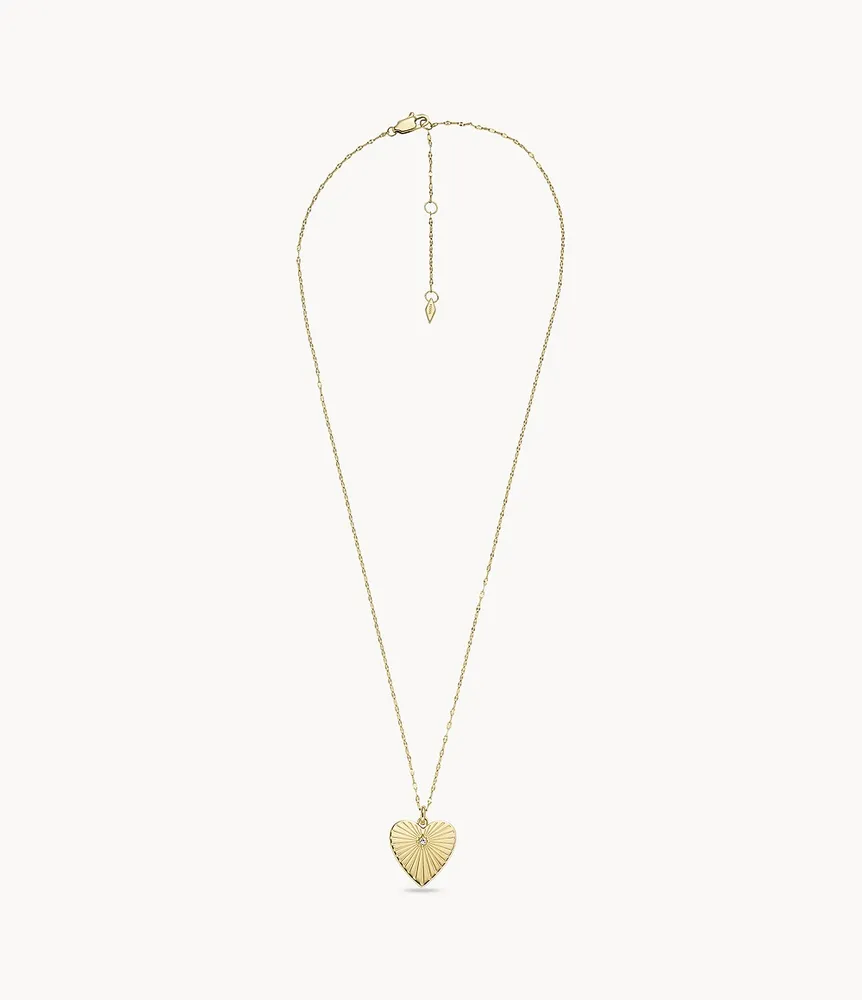 Gold-Tone Stainless Steel Pendant Necklace