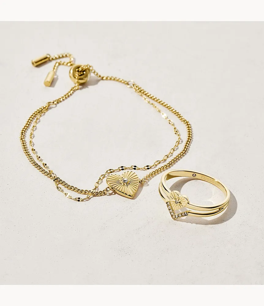 Gold-Tone Stainless Steel Multi-Strand Bracelet