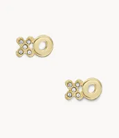 Hazel Gold-Tone Stainless Steel Stud Earrings