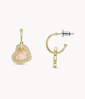Merritt Pink Mother-of-Pearl Hoop Earrings