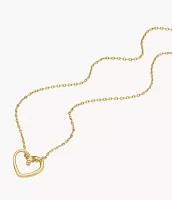 Gold-Tone Stainless Steel Pendant Necklace