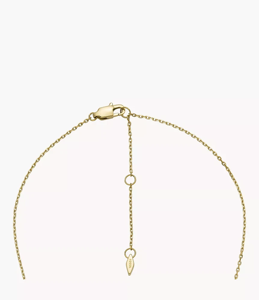 Gold-Tone Stainless Steel Pendant Necklace