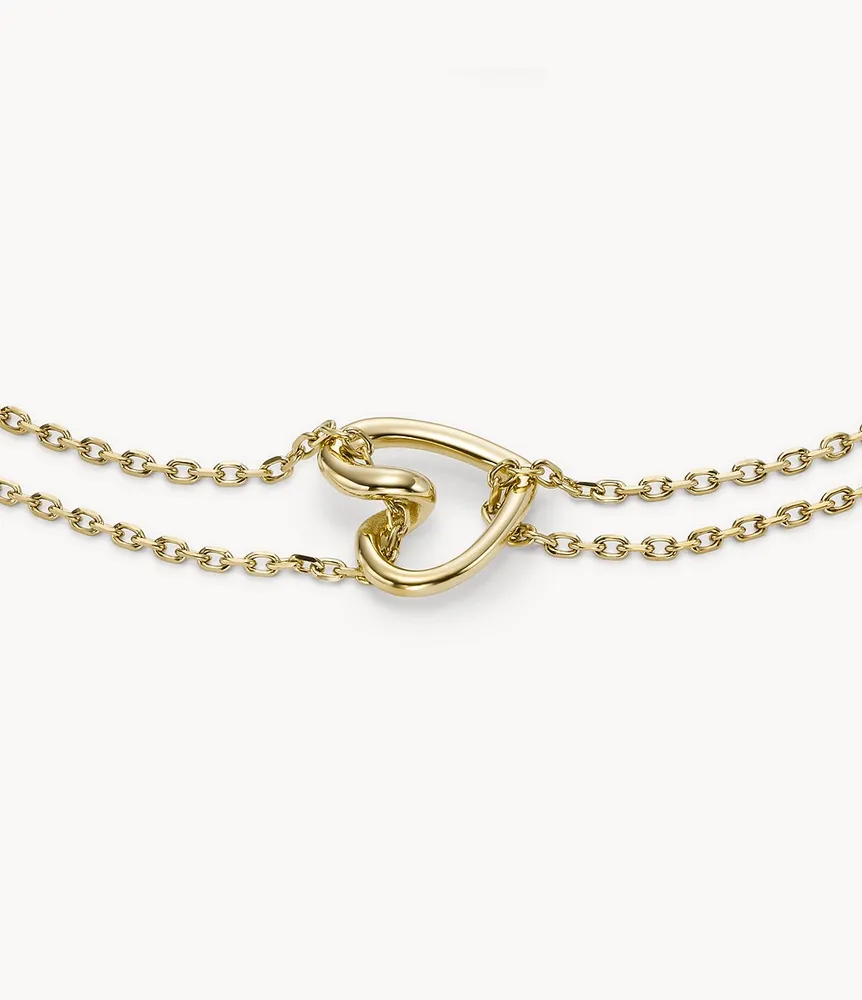 Gold-Tone Stainless Steel Chain Bracelet