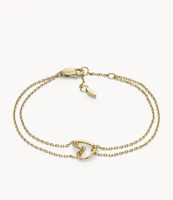 Gold-Tone Stainless Steel Chain Bracelet