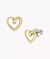 Gold-Tone Stainless Steel Stud Earrings