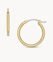 Gold-Tone Stainless Steel Hoop Earrings