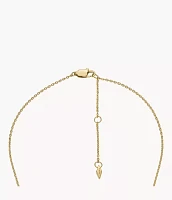 Gold-Tone Stainless Steel Pendant Necklace