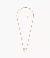 Hazel Icons Gold-Tone Stainless Steel Pendant Necklace