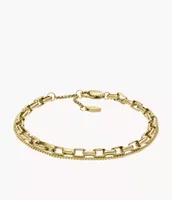 Archival Core Essentials Gold-Tone Stainless Steel Chain Bracelet