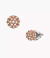 Ear Party Rose Gold-Tone Stainless Steel Stud Earrings