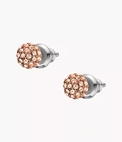 Ear Party Rose Gold-Tone Stainless Steel Stud Earrings